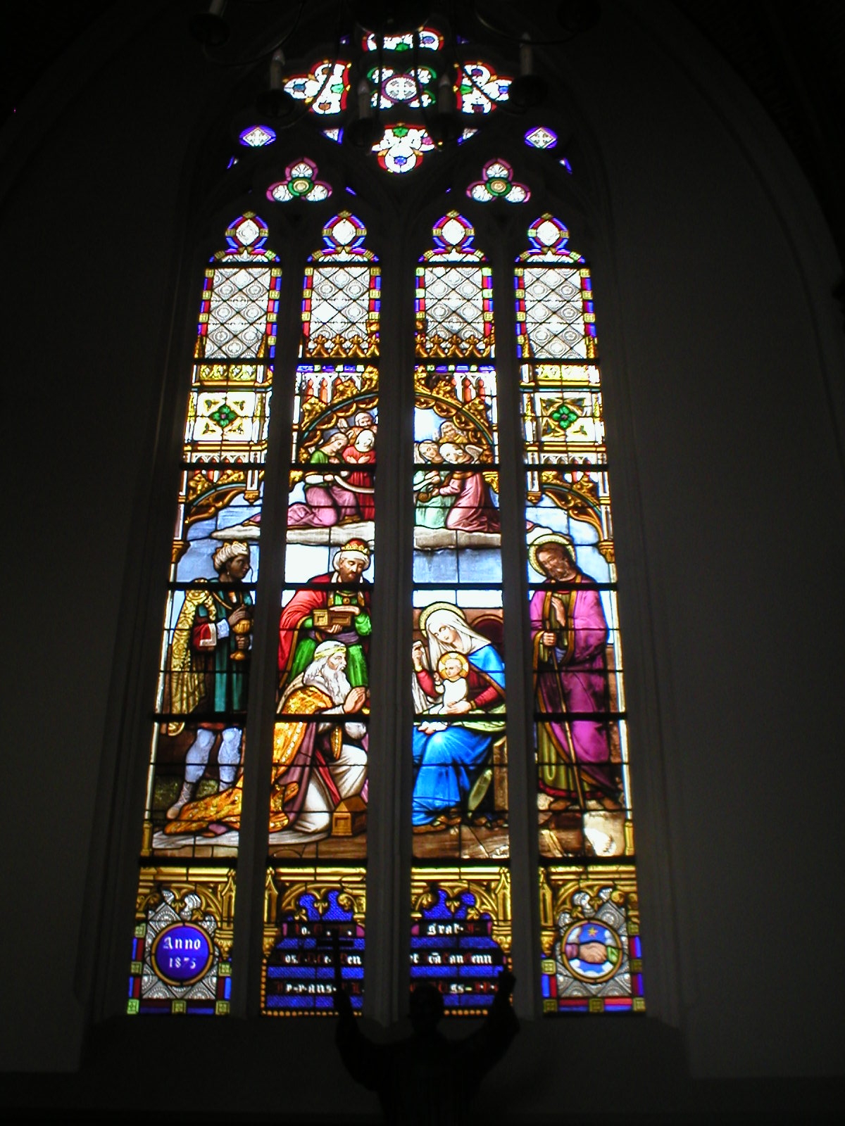 Glas in lood raam, St. Petruskerk tijdens kunst in de kerk, 2011